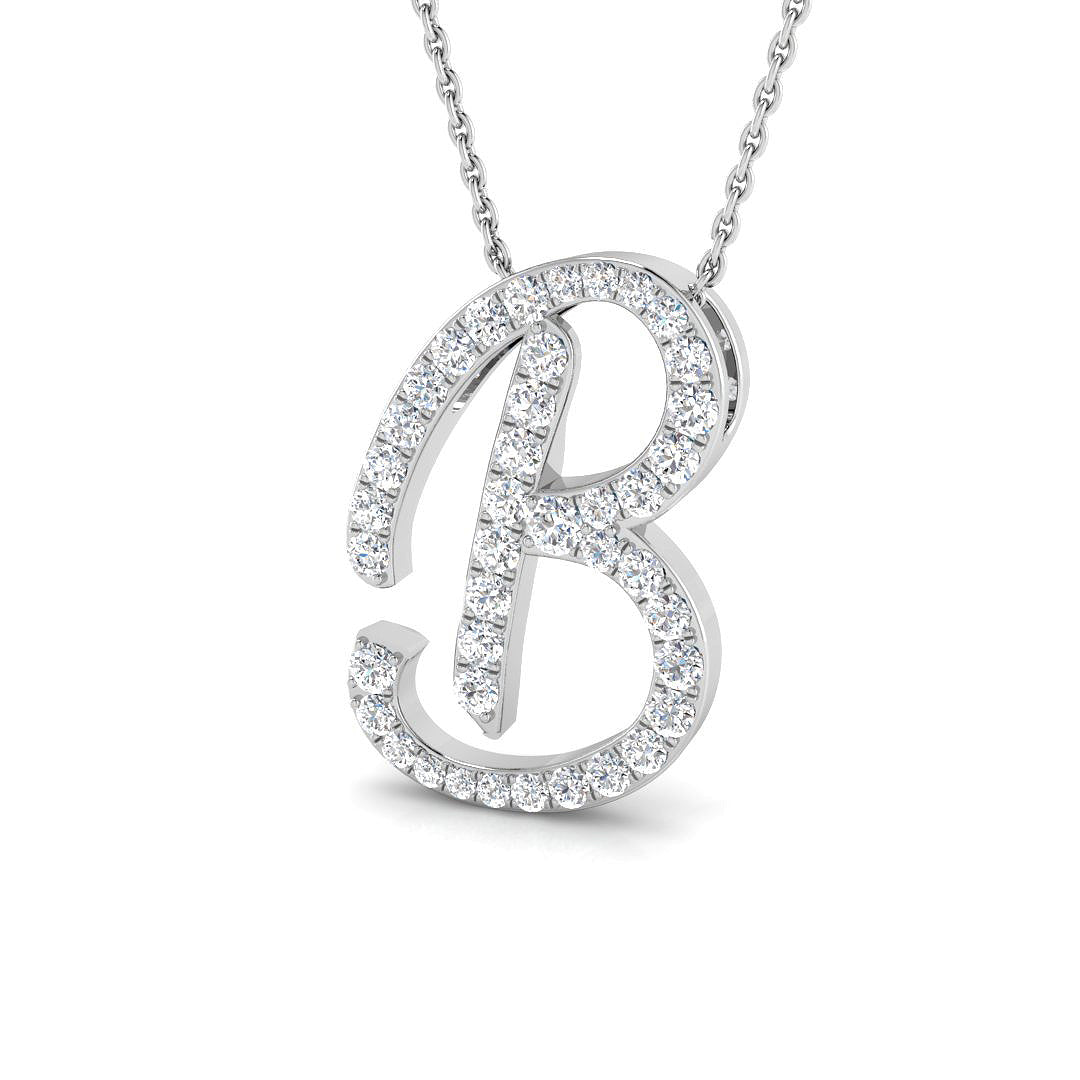 9ct White Gold 0.61ct G SI2 Diamond Pendant
