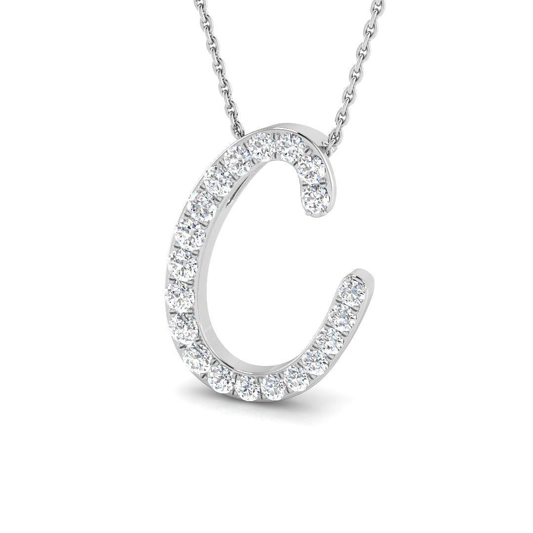 9ct White Gold 0.65ct G SI2 Diamond Pendant