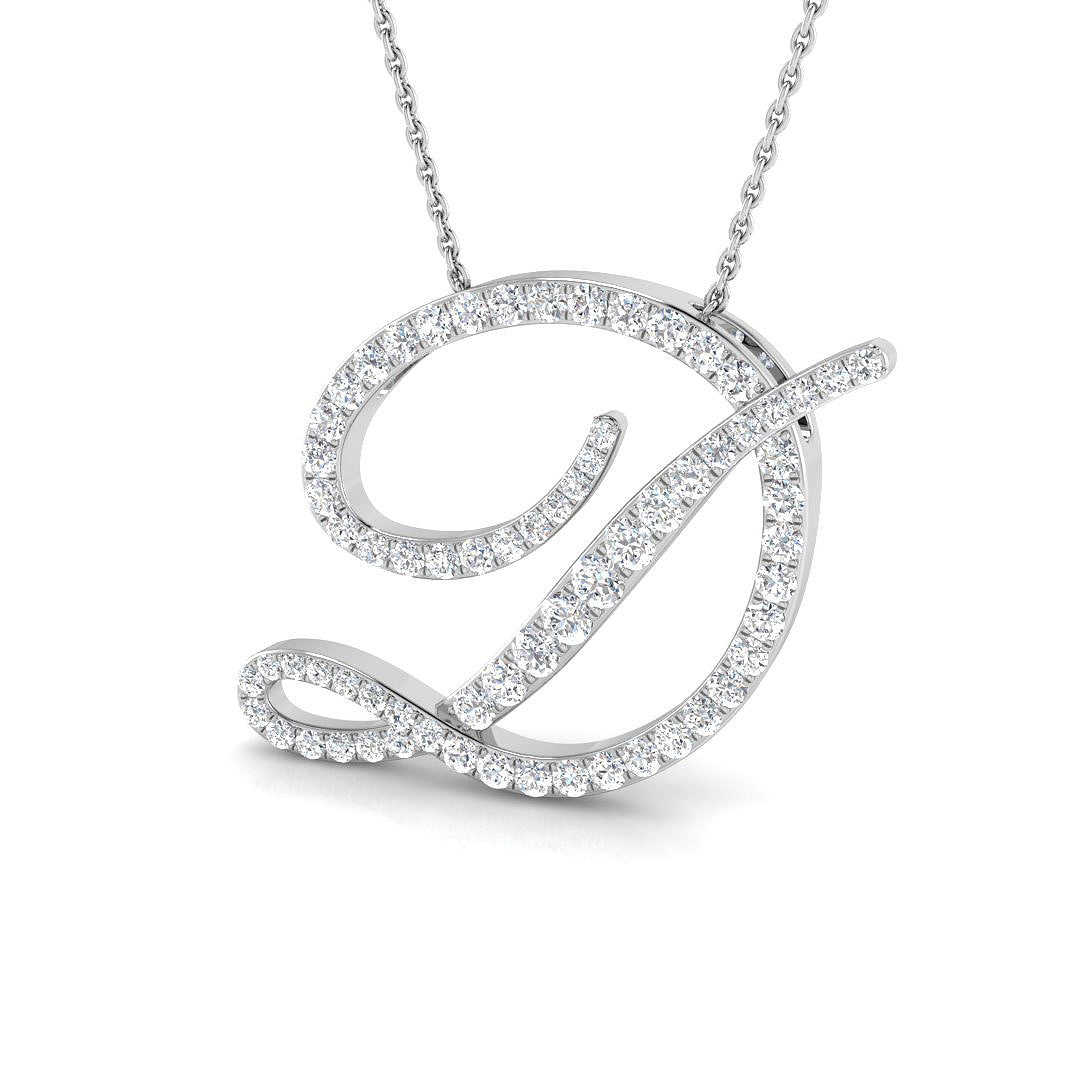 9ct White Gold 1.09ct G SI2 Diamond Pendant