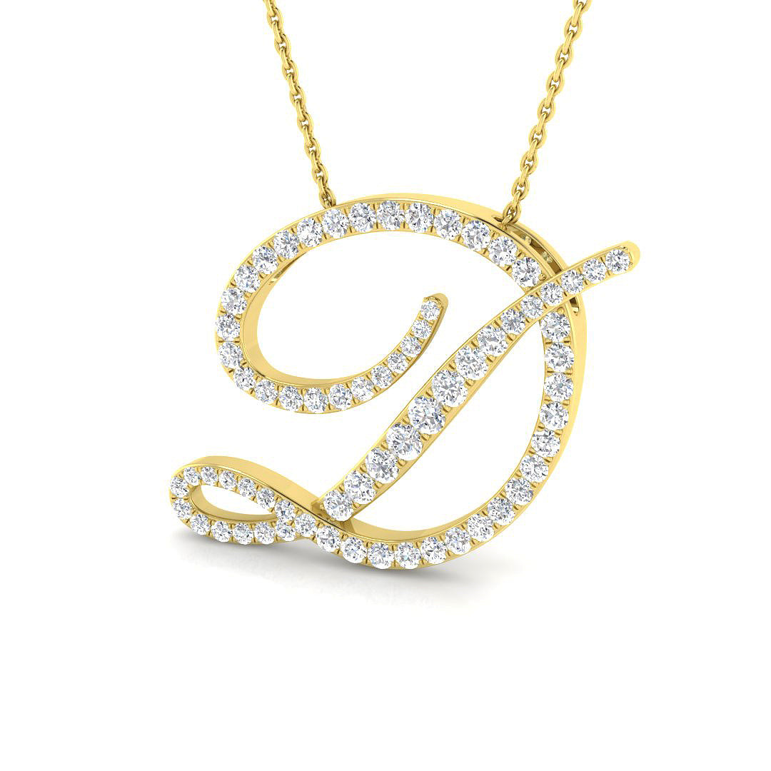 9ct Yellow Gold 1.09ct G SI2 Diamond Pendant