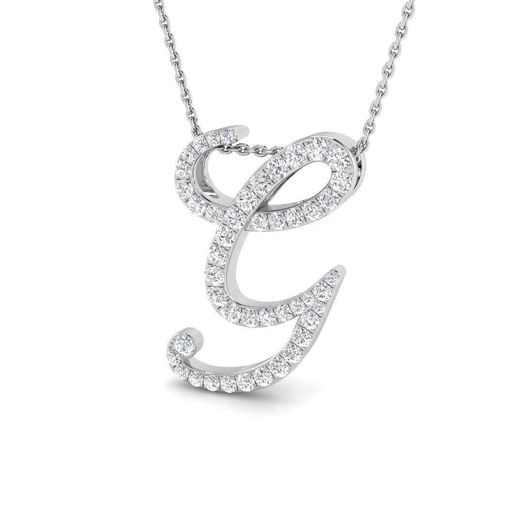 9ct White Gold 0.63ct G SI2 Diamond Pendant
