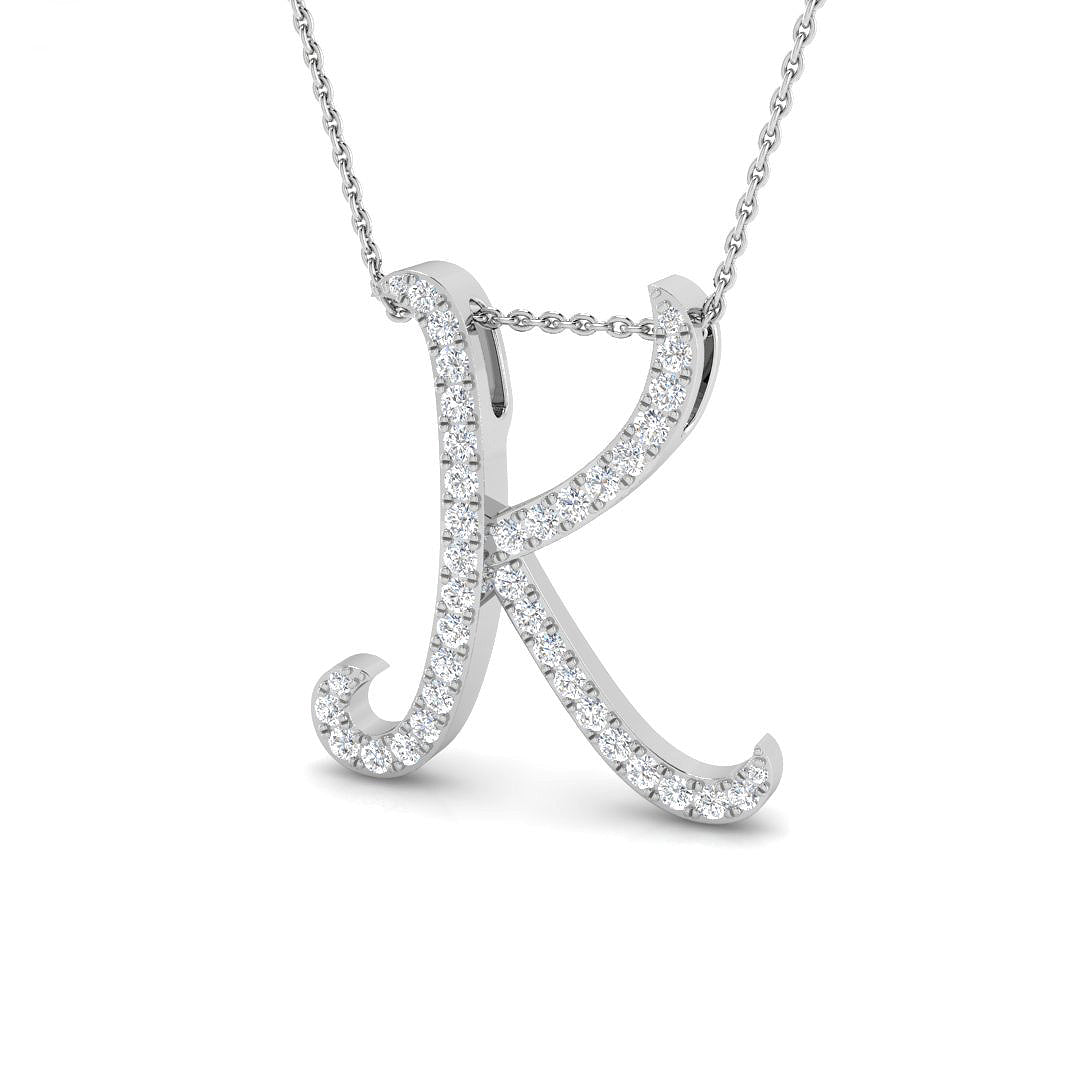 9ct White Gold 0.58ct G SI2 Diamond Pendant