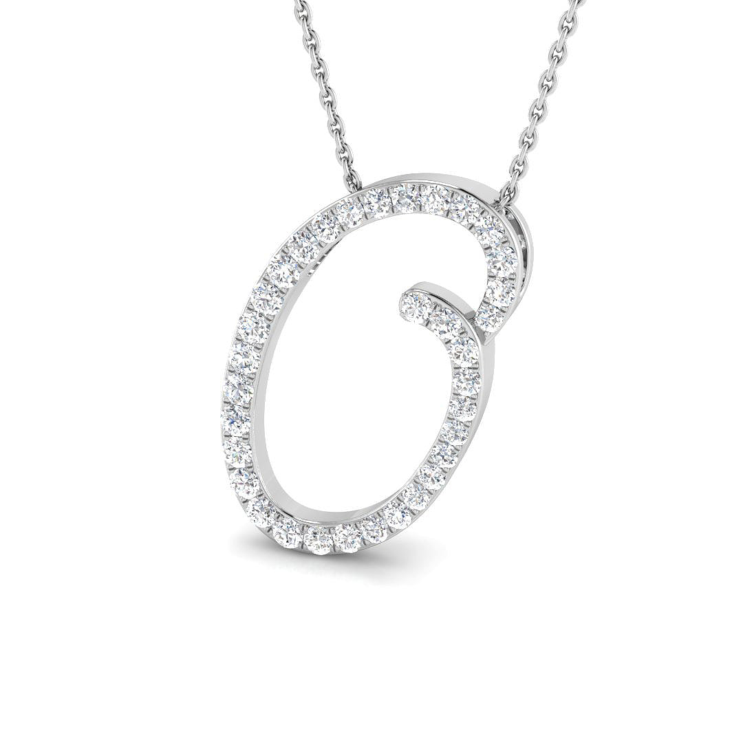 9ct White Gold 0.56ct G SI2 Diamond Pendant