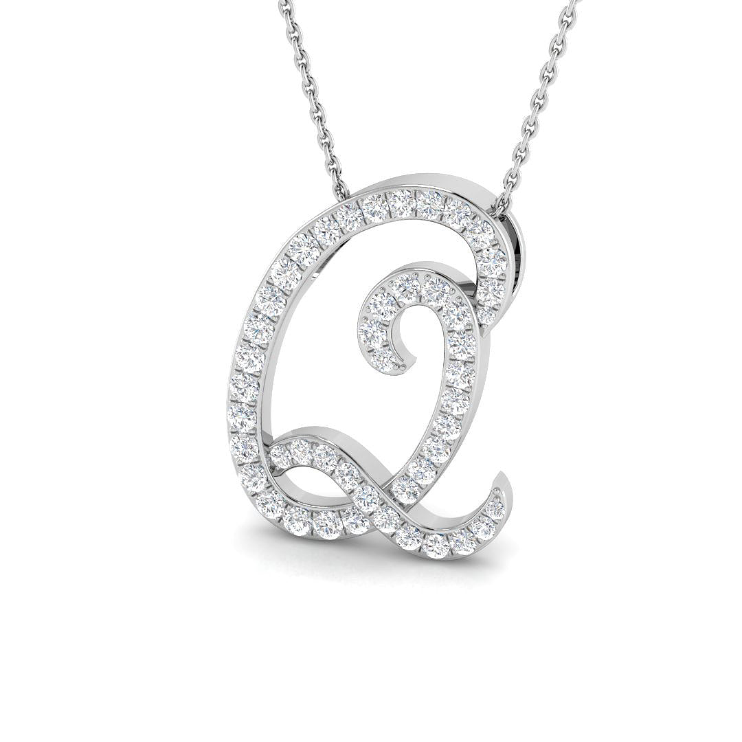 9ct White Gold 0.71ct G SI2 Diamond Pendant