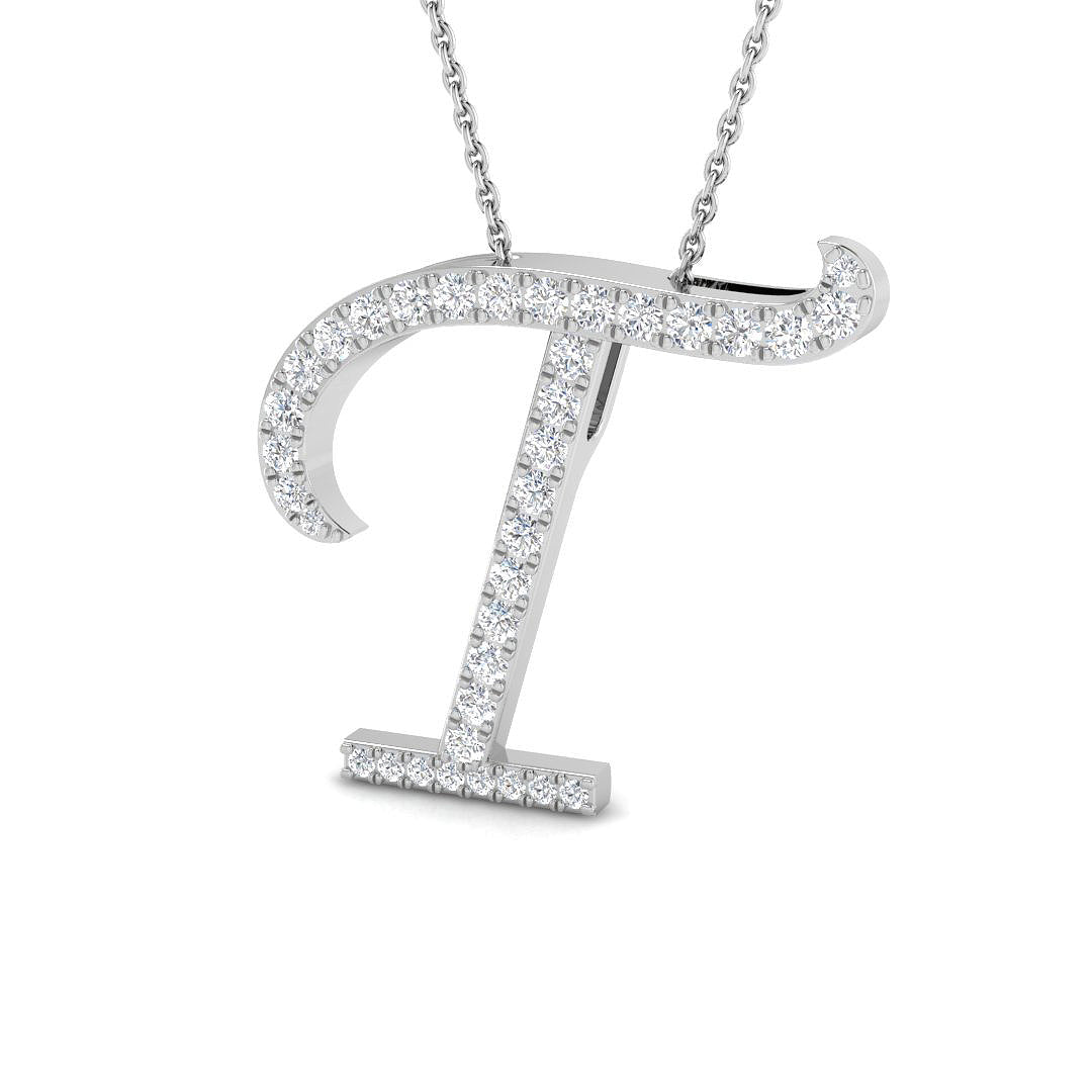 9ct White Gold 0.52ct G SI2 Diamond Pendant