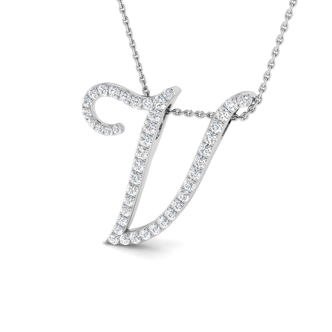 9ct White Gold 0.62ct G SI2 Diamond Pendant