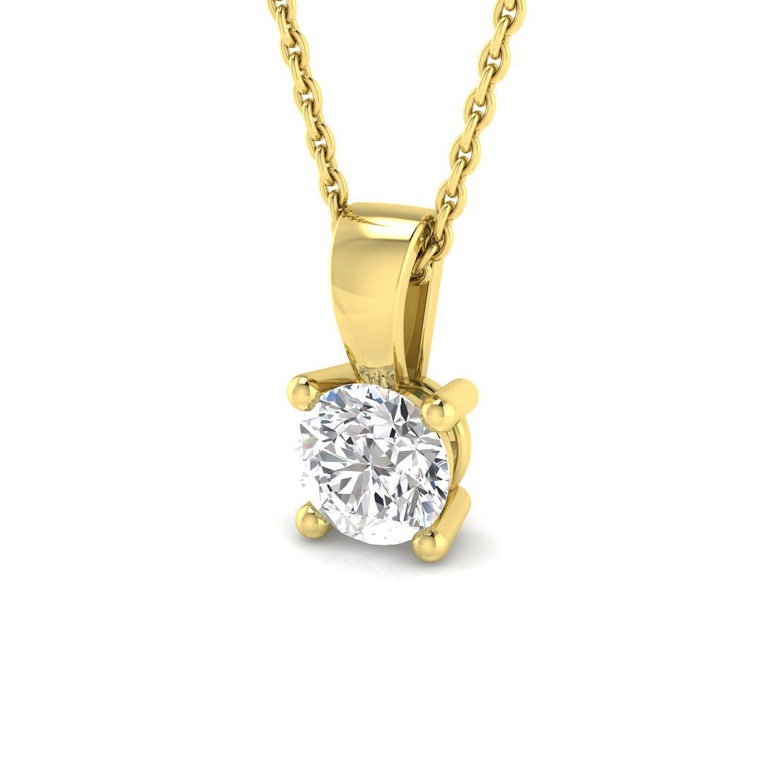18ct Yellow Gold 0.65ct G SI2 Diamond Pendant