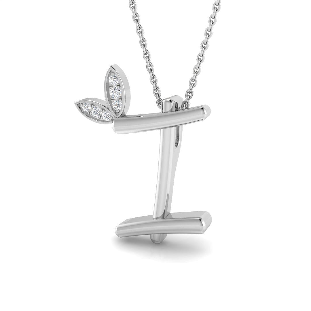 9ct White Gold 0.06ct G SI2 Diamond Pendant