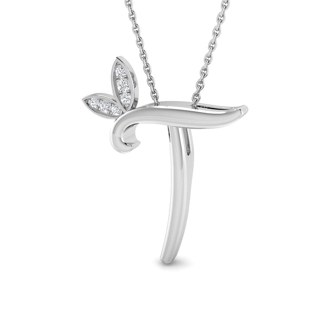 9ct White Gold 0.07ct G SI2 Diamond Pendant
