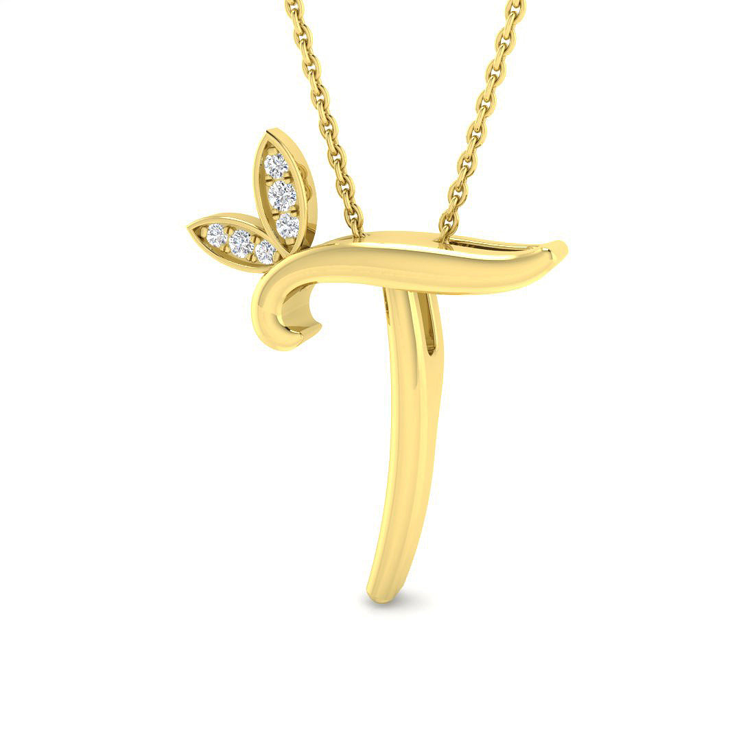 9ct Yellow Gold 0.07ct G SI2 Diamond Pendant