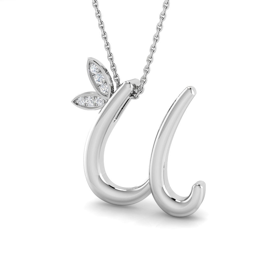 9ct White Gold 0.06ct G SI2 Diamond Pendant