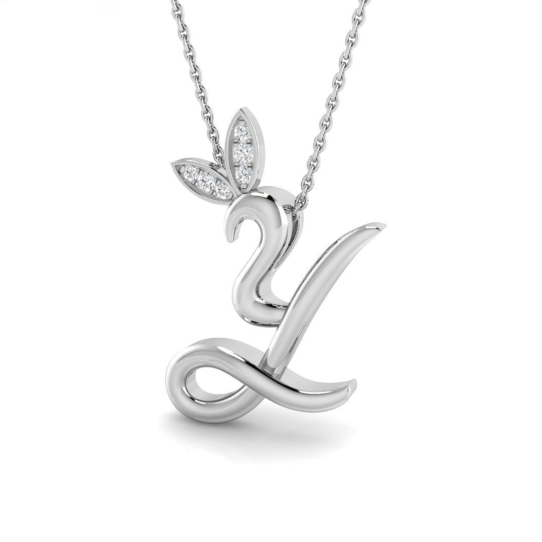 9ct White Gold 0.06ct G SI2 Diamond Pendant