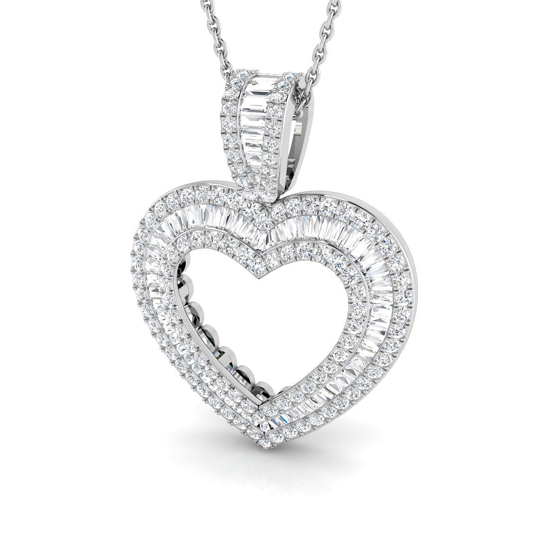 9ct White Gold 0.91ct G SI2 Diamond Pendant
