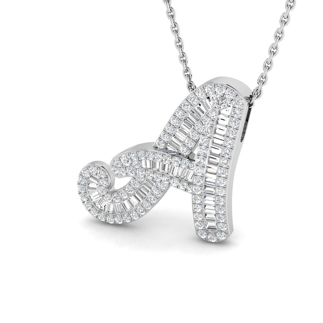 9ct White Gold 0.49ct G SI2 Diamond Pendant