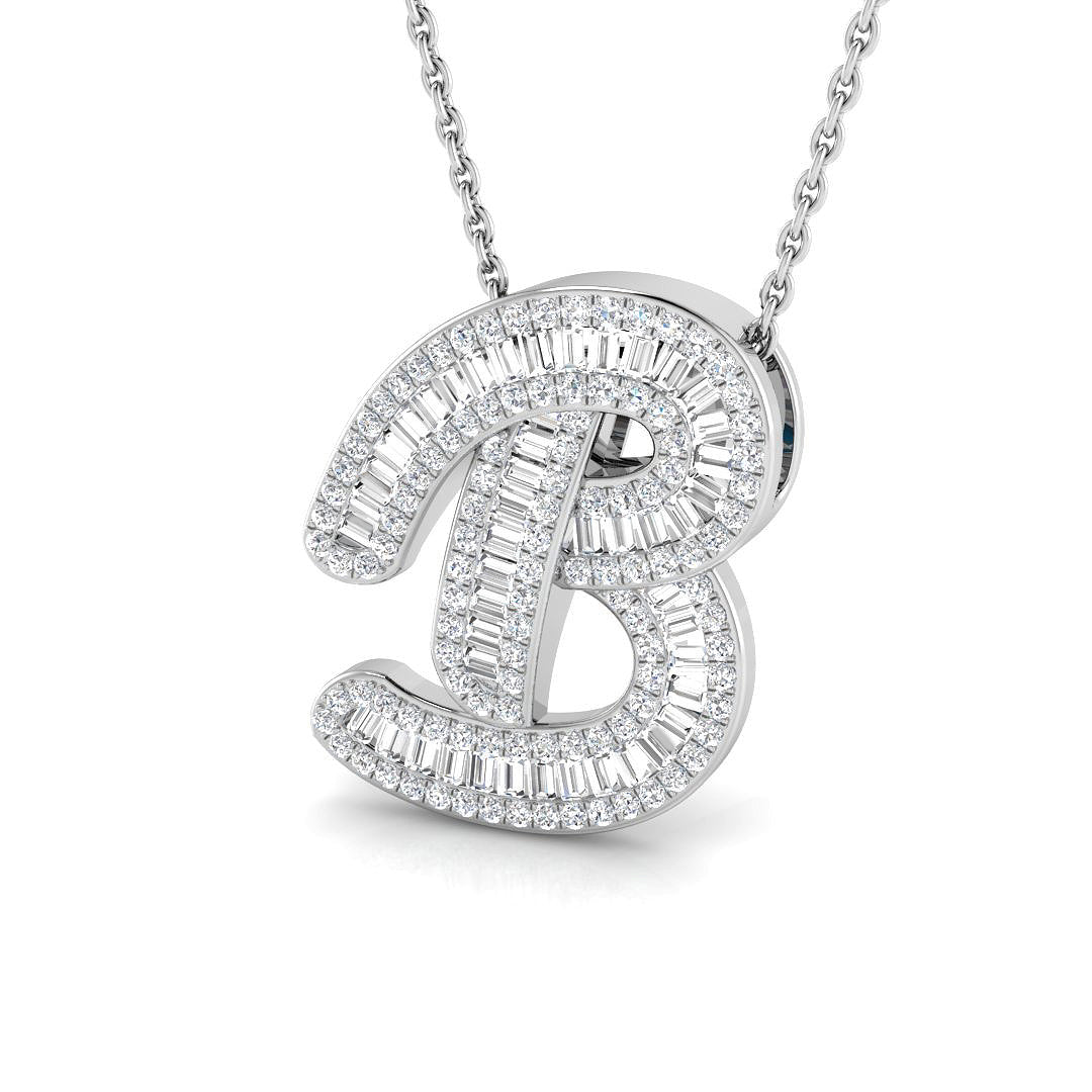 9ct White Gold 0.54ct G SI2 Diamond Pendant