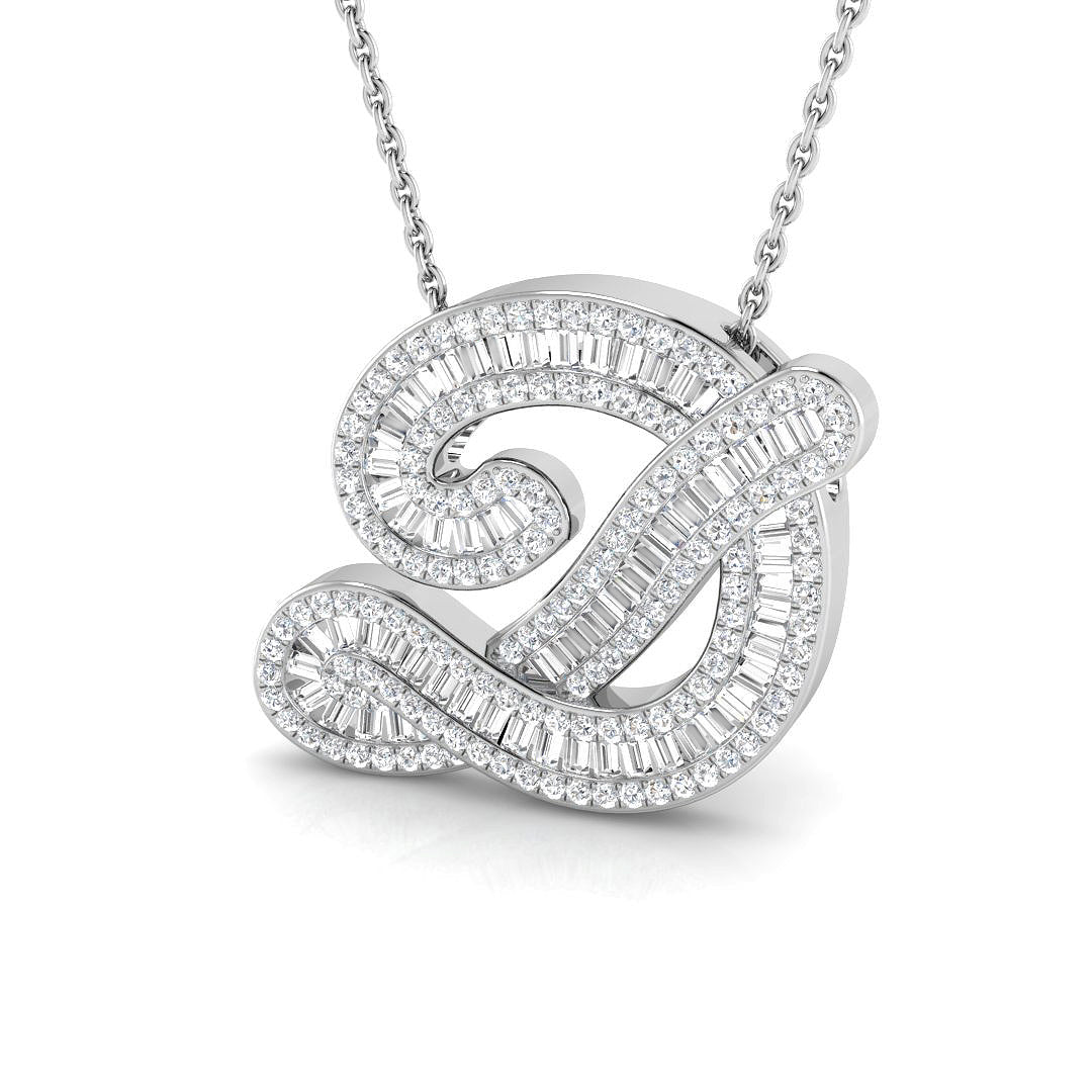 9ct White Gold 0.65ct G SI2 Diamond Pendant