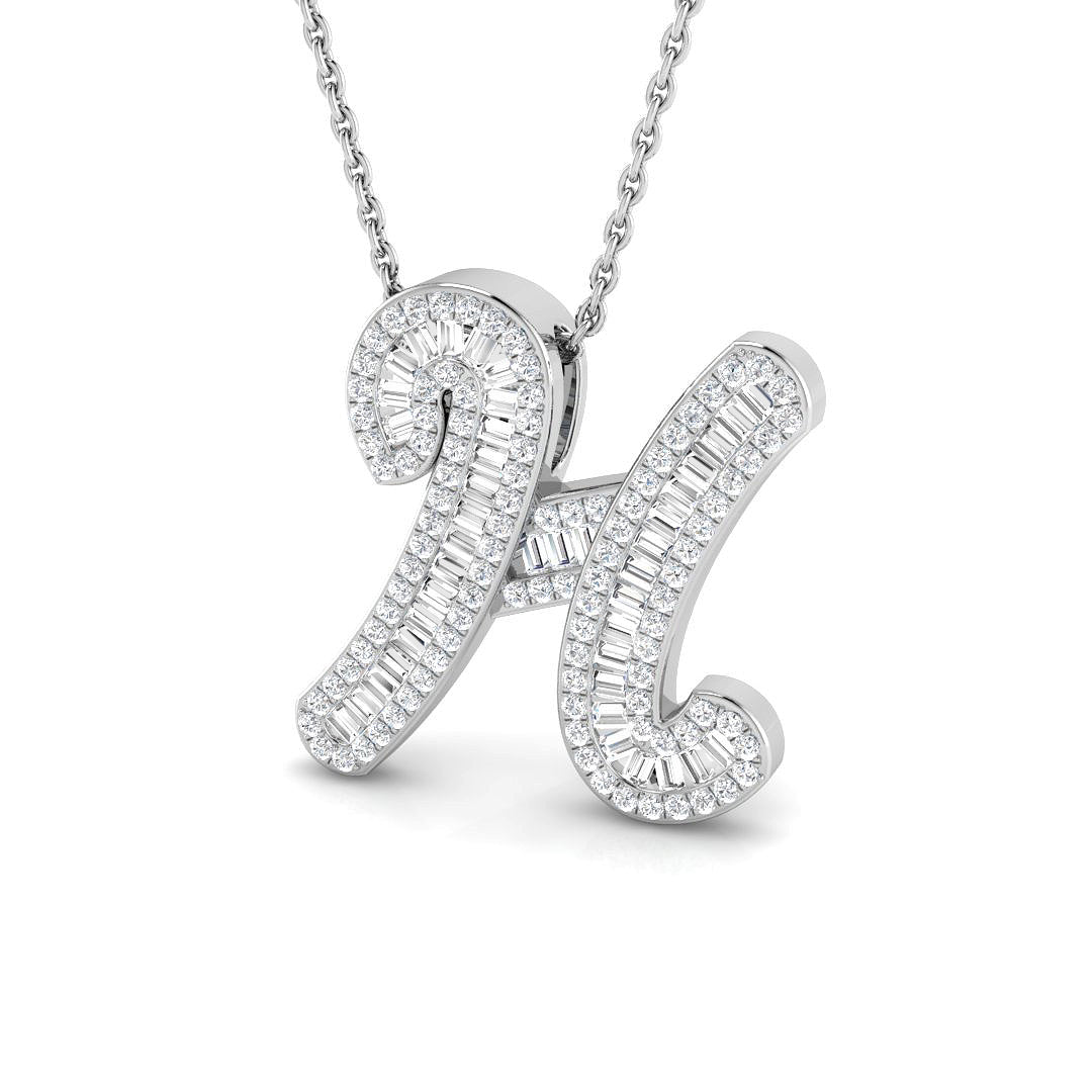 9ct White Gold 0.53ct G SI2 Diamond Pendant