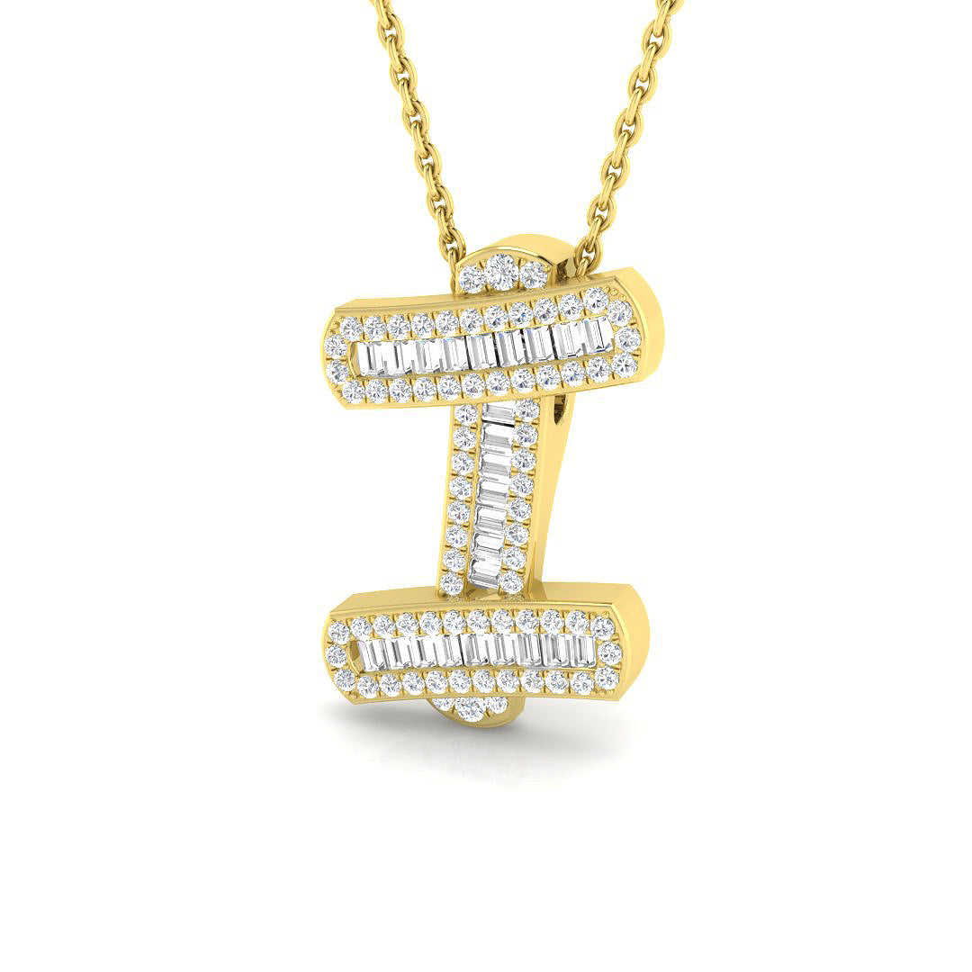 9ct Yellow Gold 0.39ct G SI2 Diamond Pendant