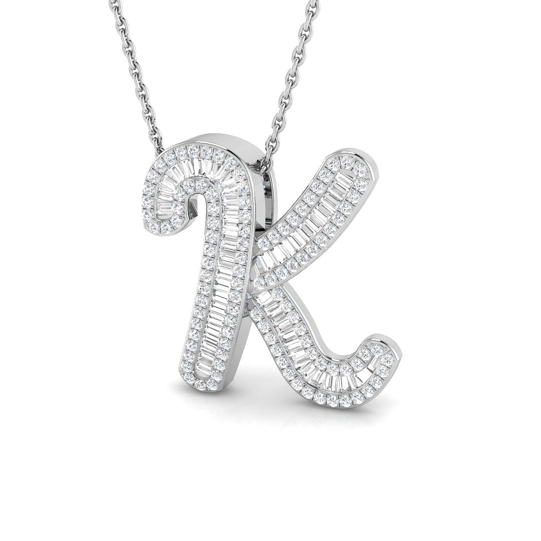 9ct White Gold 0.53ct G SI2 Diamond Pendant