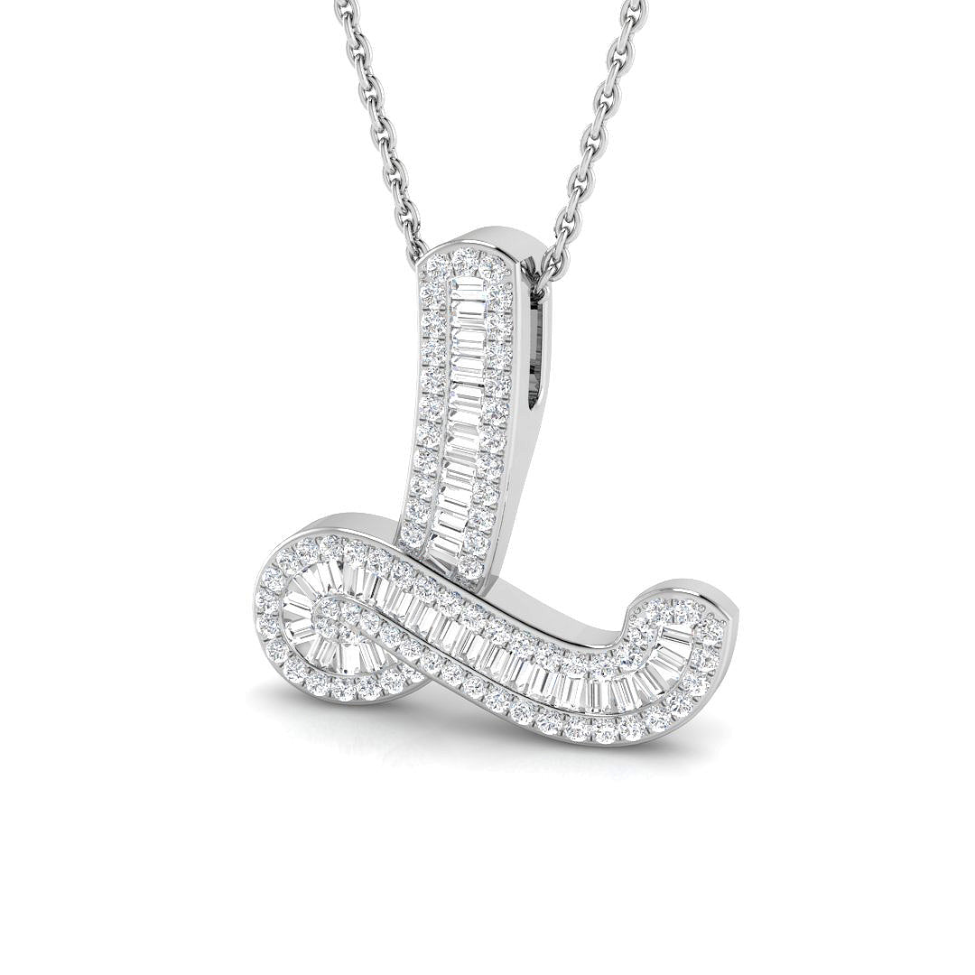 9ct White Gold 0.45ct G SI2 Diamond Pendant