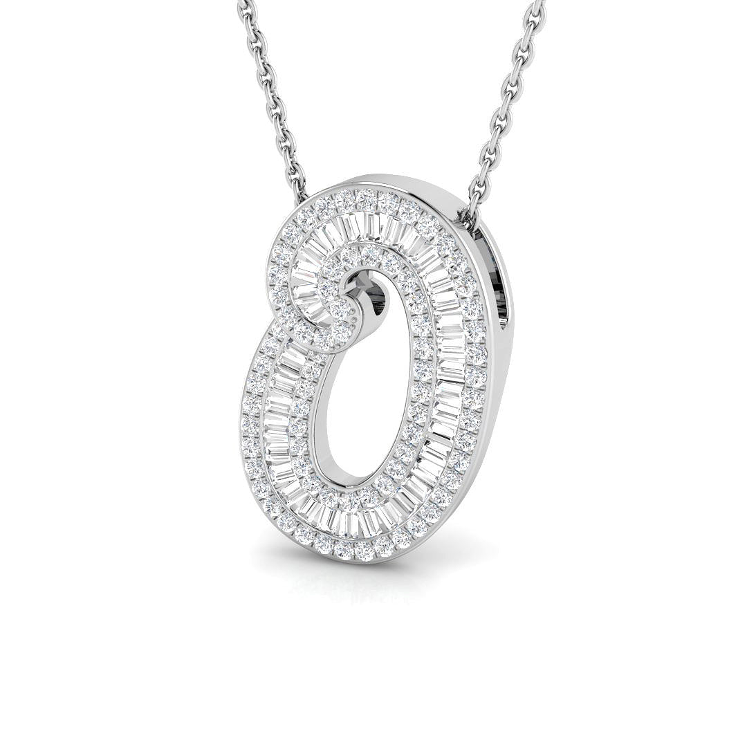 9ct White Gold 0.44ct G SI2 Diamond Pendant