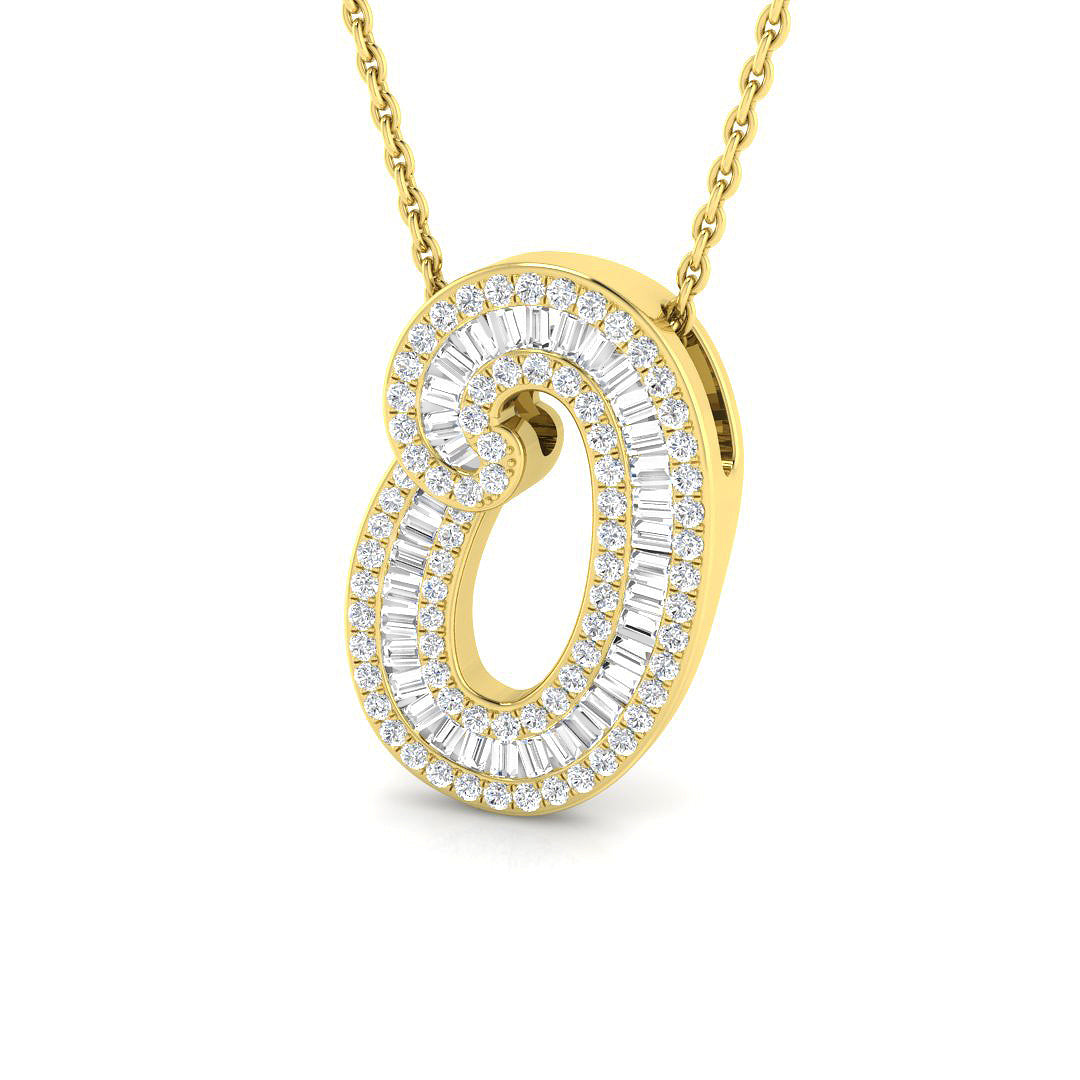 9ct Yellow Gold 0.44ct G SI2 Diamond Pendant