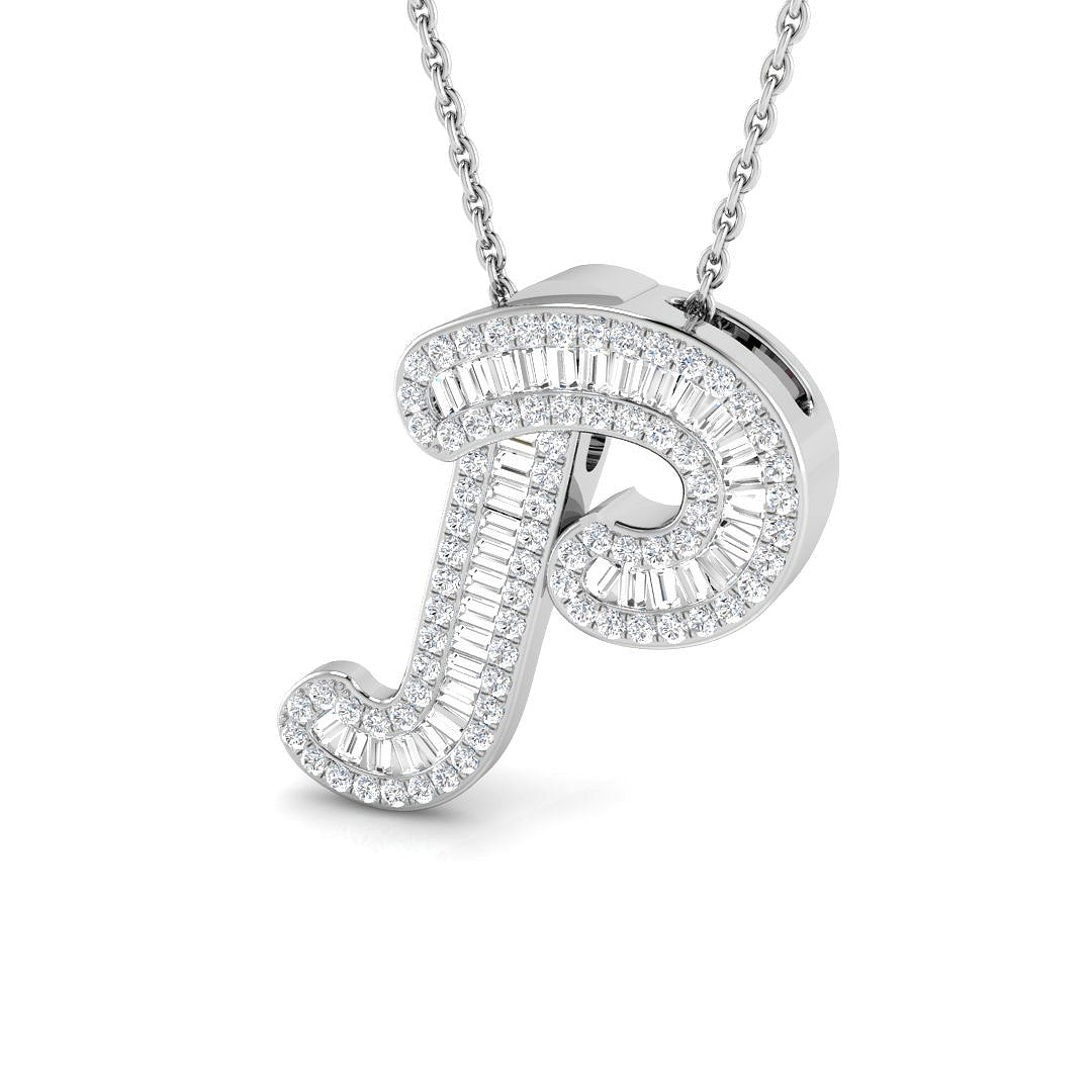 9ct White Gold 0.44ct G SI2 Diamond Pendant