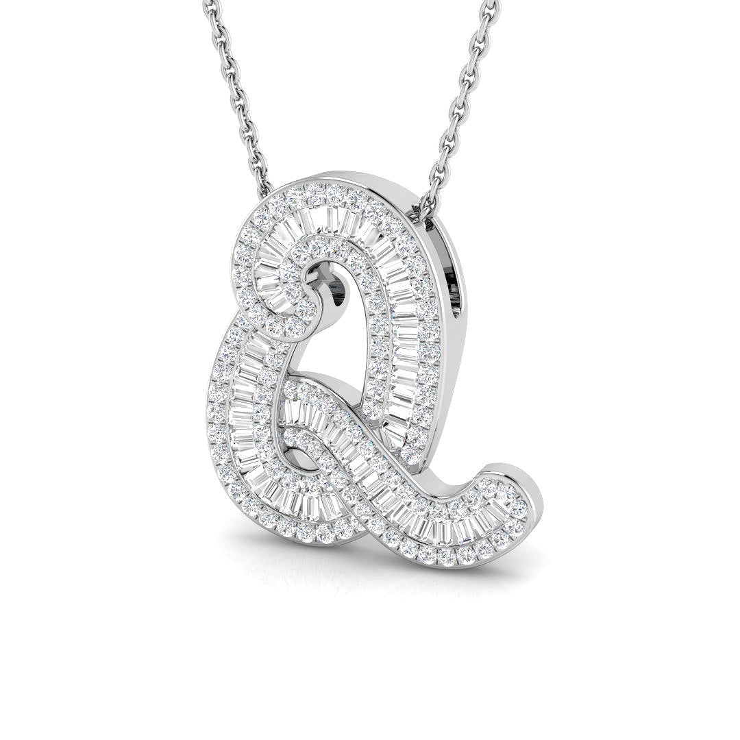 9ct White Gold 0.54ct G SI2 Diamond Pendant