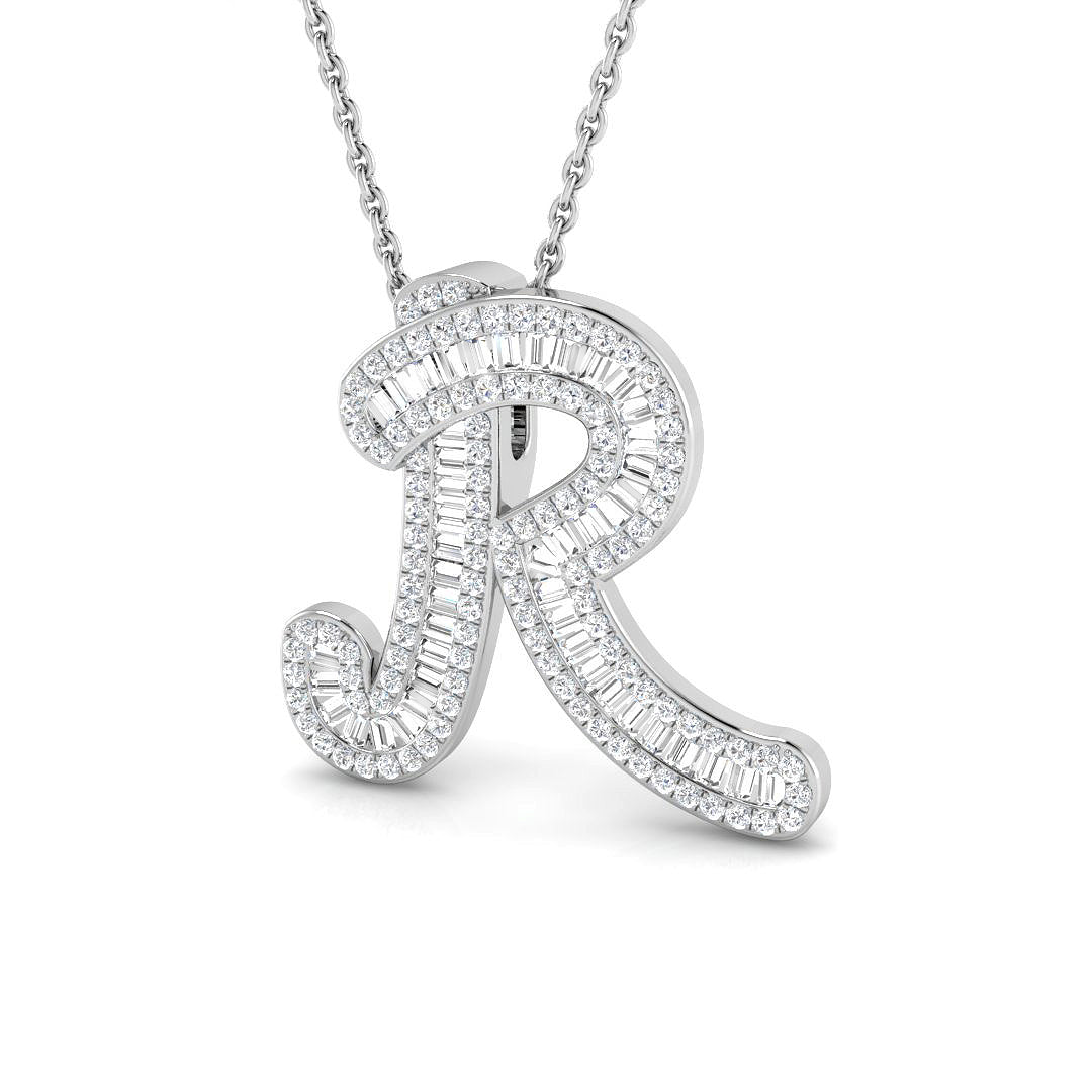 9ct White Gold 0.54ct G SI2 Diamond Pendant