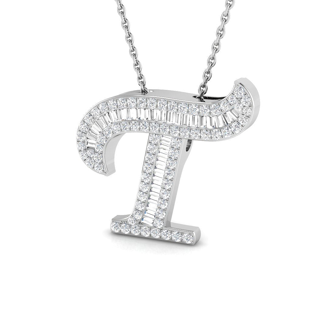 9ct White Gold 0.48ct G SI2 Diamond Pendant