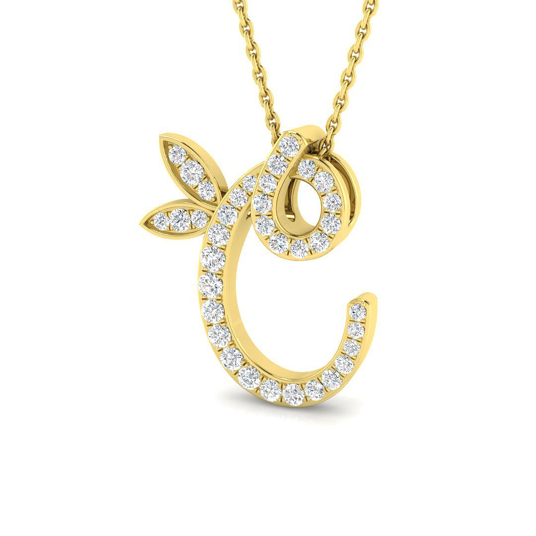 9ct Yellow Gold 0.31ct G SI2 Diamond Pendant