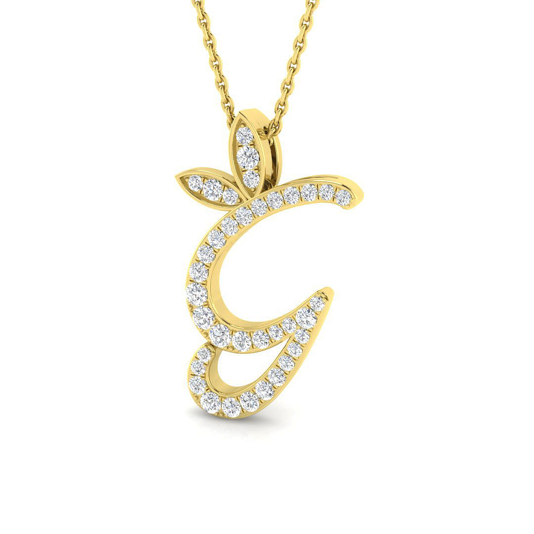 9ct Yellow Gold 0.28ct G SI2 Diamond Pendant
