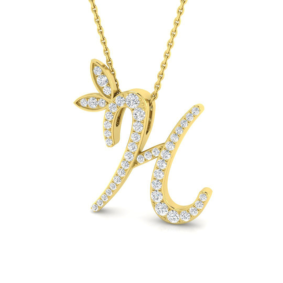 9ct Yellow Gold 0.36ct G SI2 Diamond Pendant