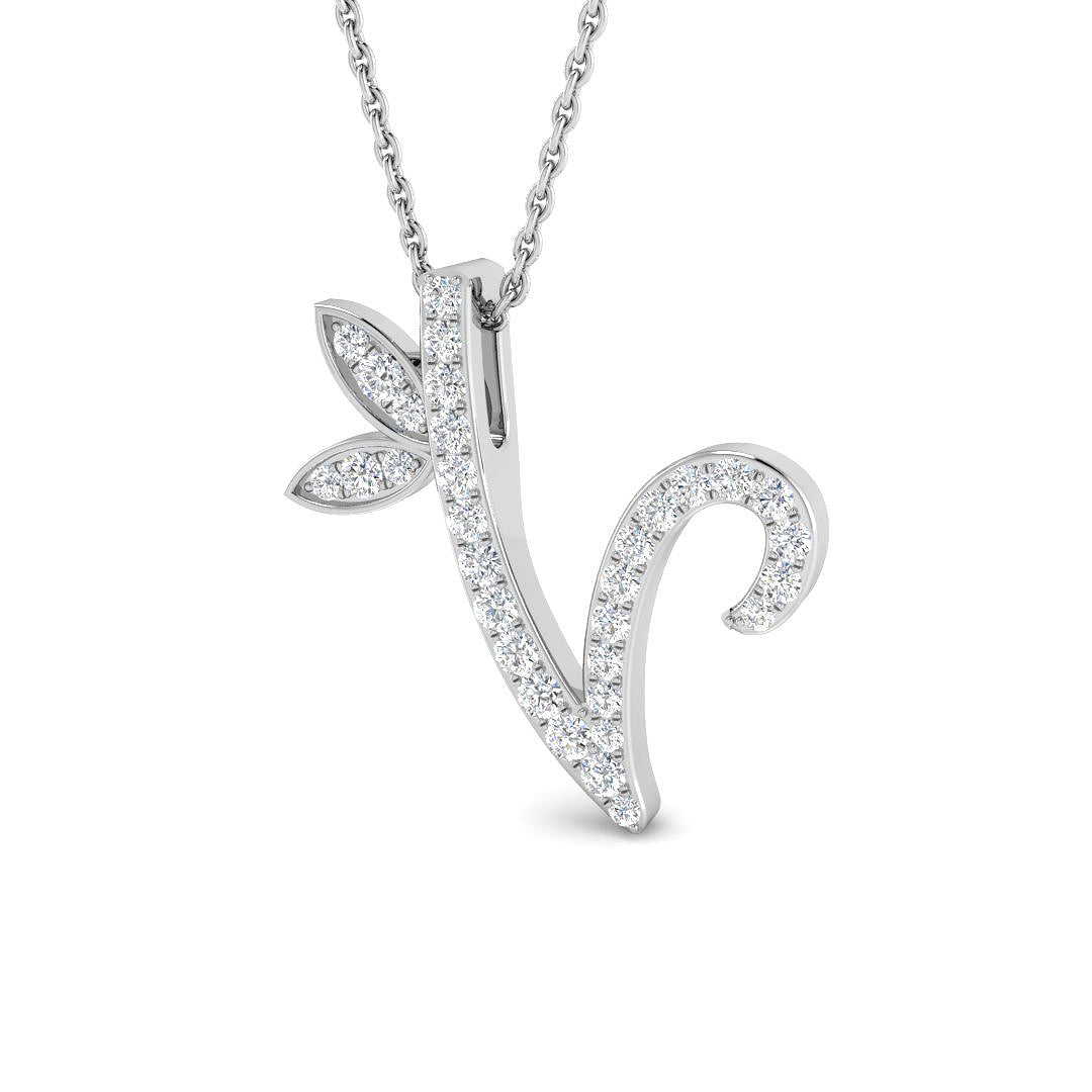 9ct White Gold 0.27ct G SI2 Diamond Pendant
