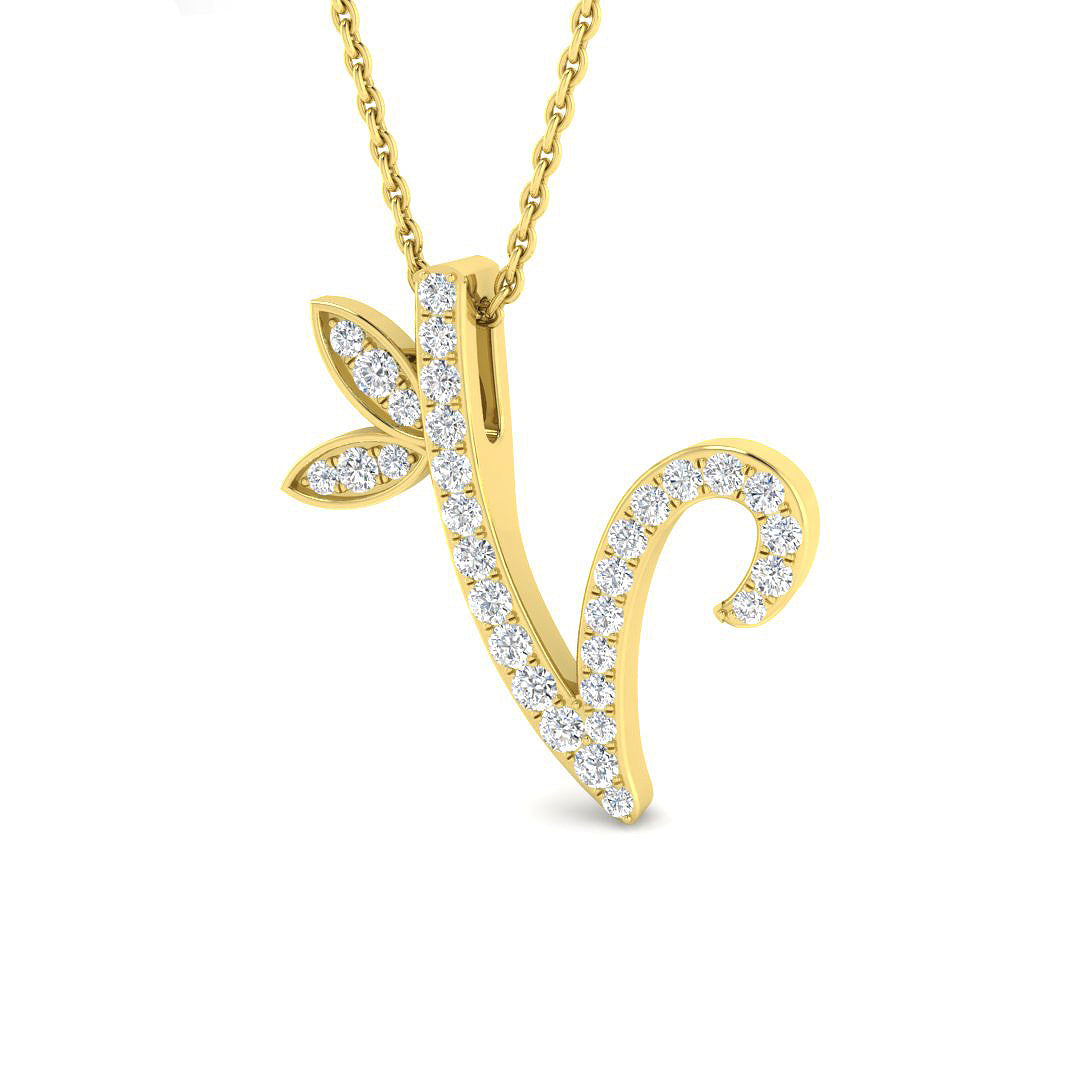 9ct Yellow Gold 0.27ct G SI2 Diamond Pendant