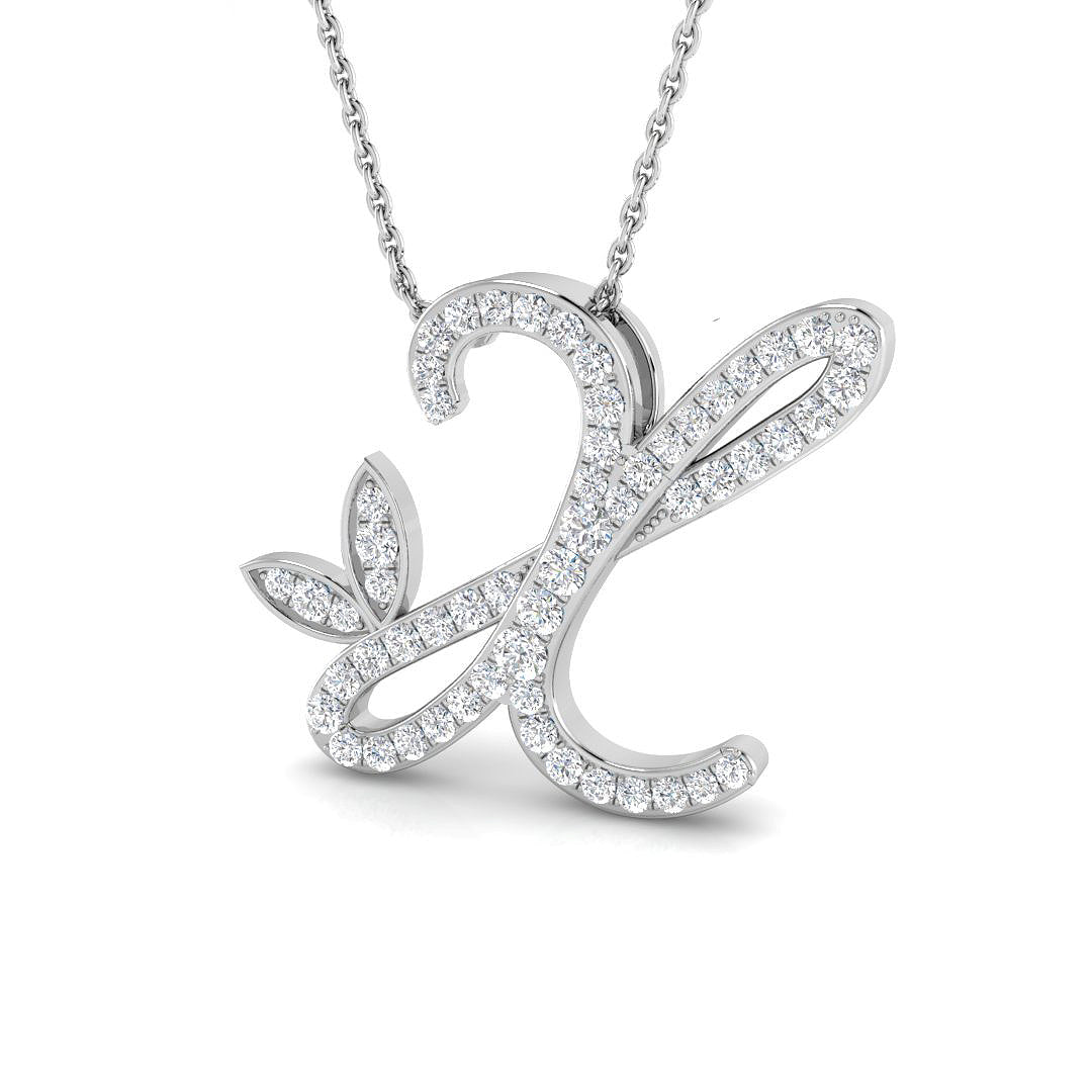 9ct White Gold 0.39ct G SI2 Diamond Pendant