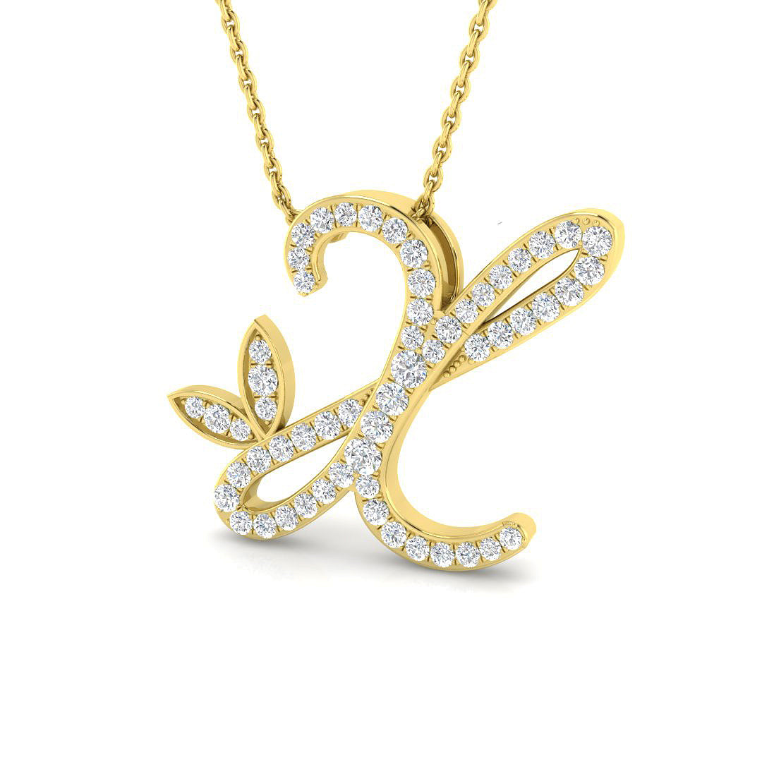 9ct Yellow Gold 0.39ct G SI2 Diamond Pendant
