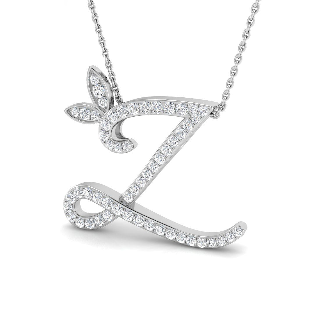 9ct White Gold 0.38ct G SI2 Diamond Pendant
