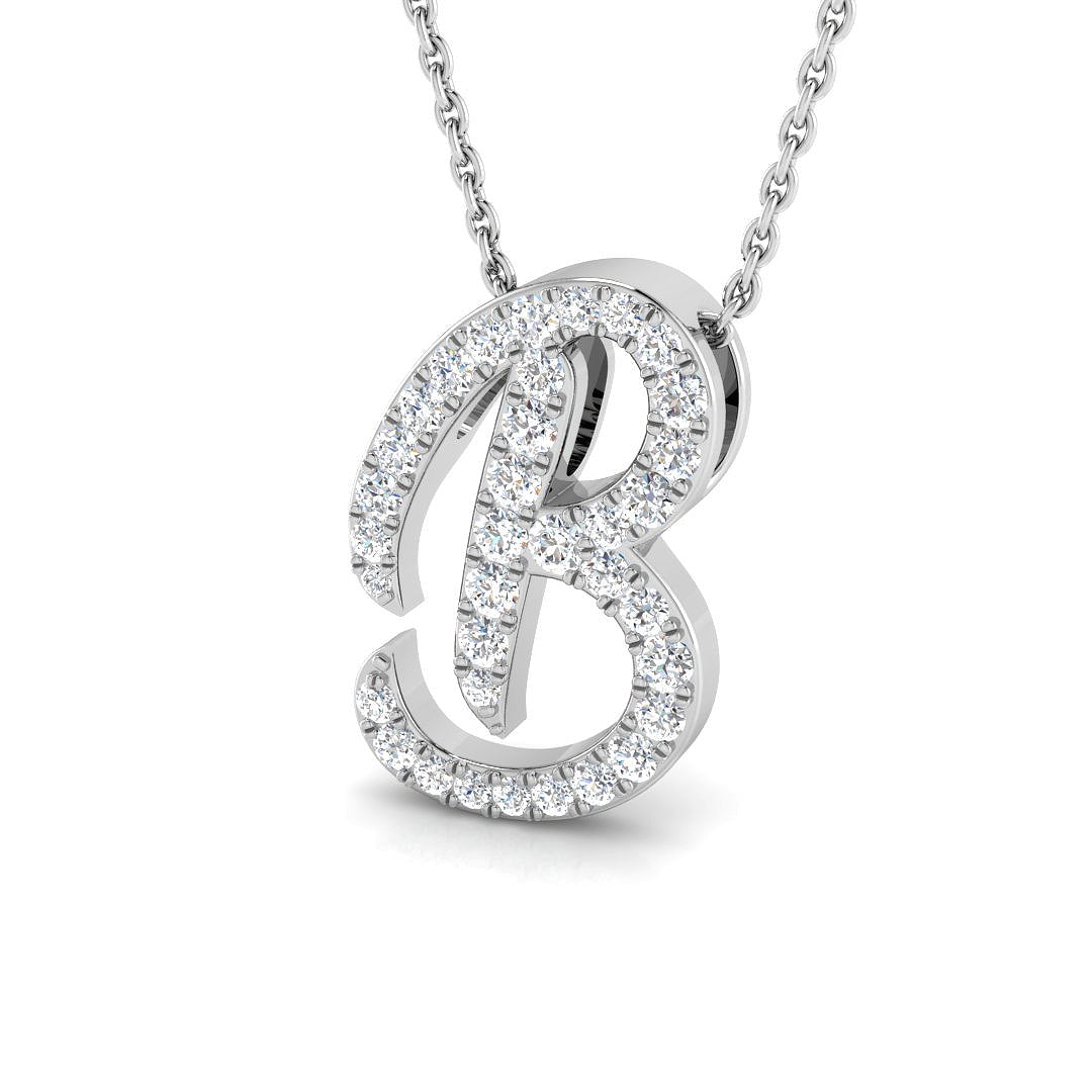 9ct White Gold 0.35ct G SI2 Diamond Pendant