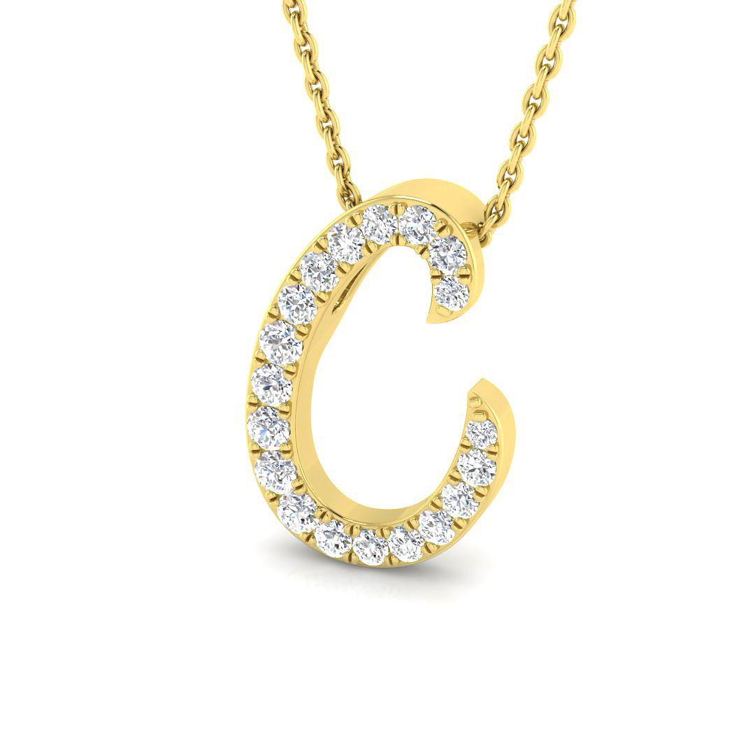 9ct Yellow Gold 0.30ct G SI2 Diamond Pendant