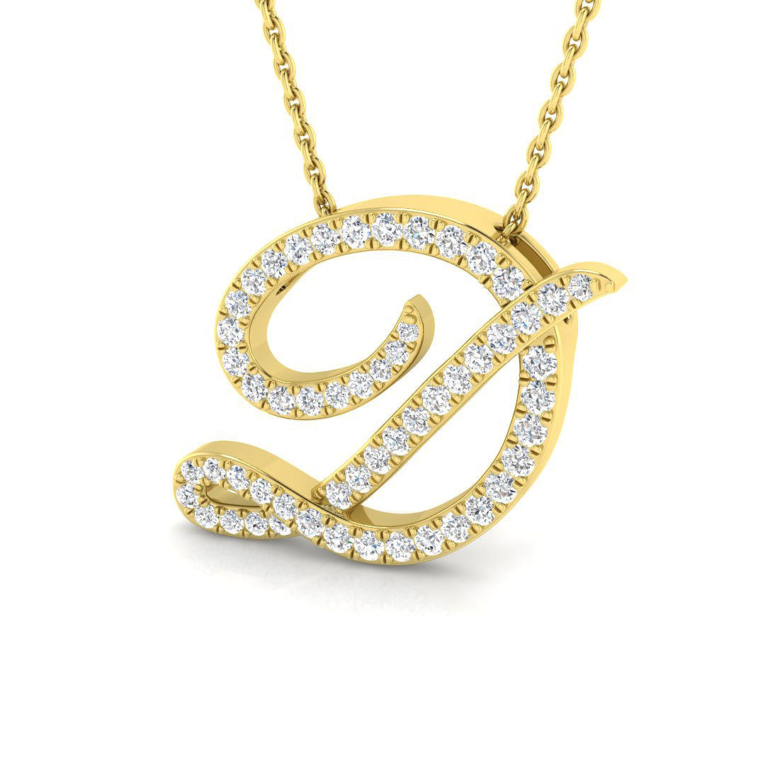 9ct Yellow Gold 0.39ct G SI2 Diamond Pendant