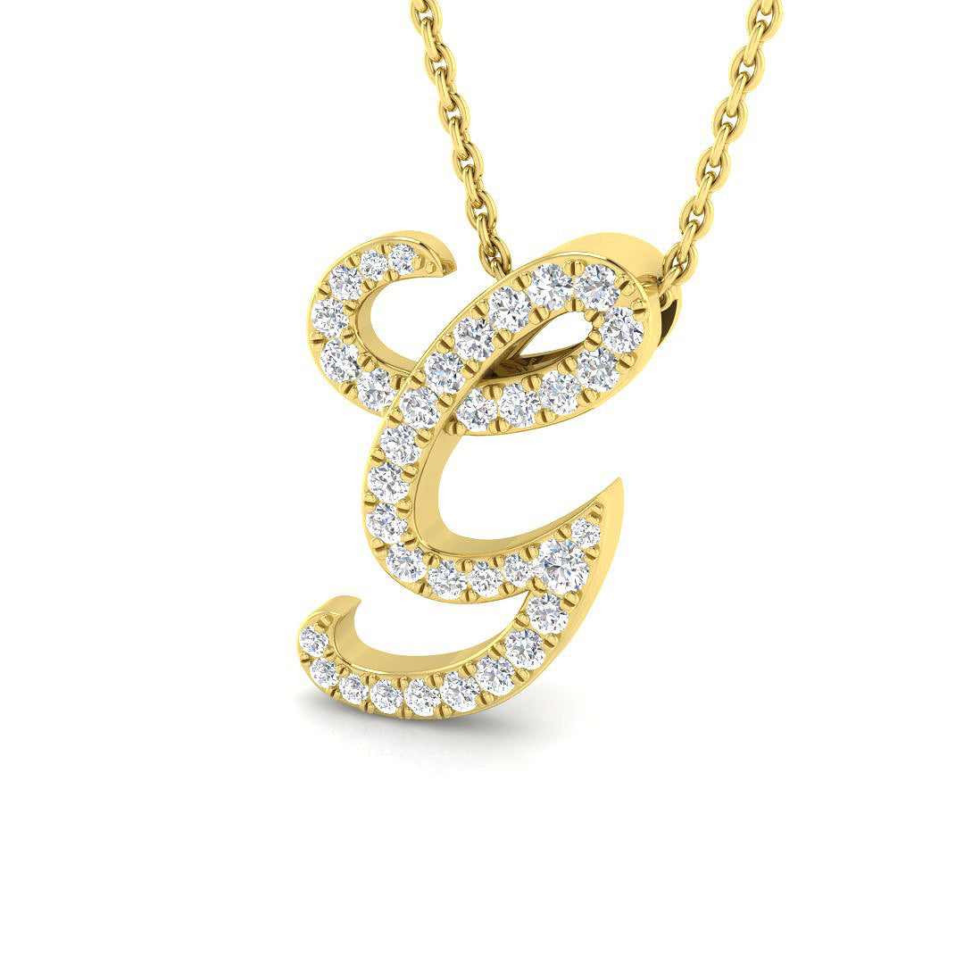 9ct Yellow Gold 0.27ct G SI2 Diamond Pendant