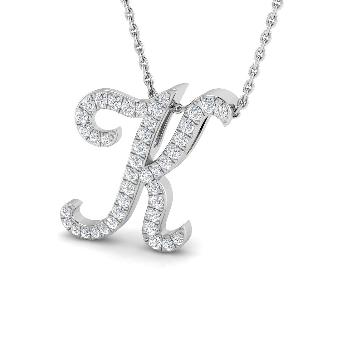 9ct White Gold 0.31ct G SI2 Diamond Pendant