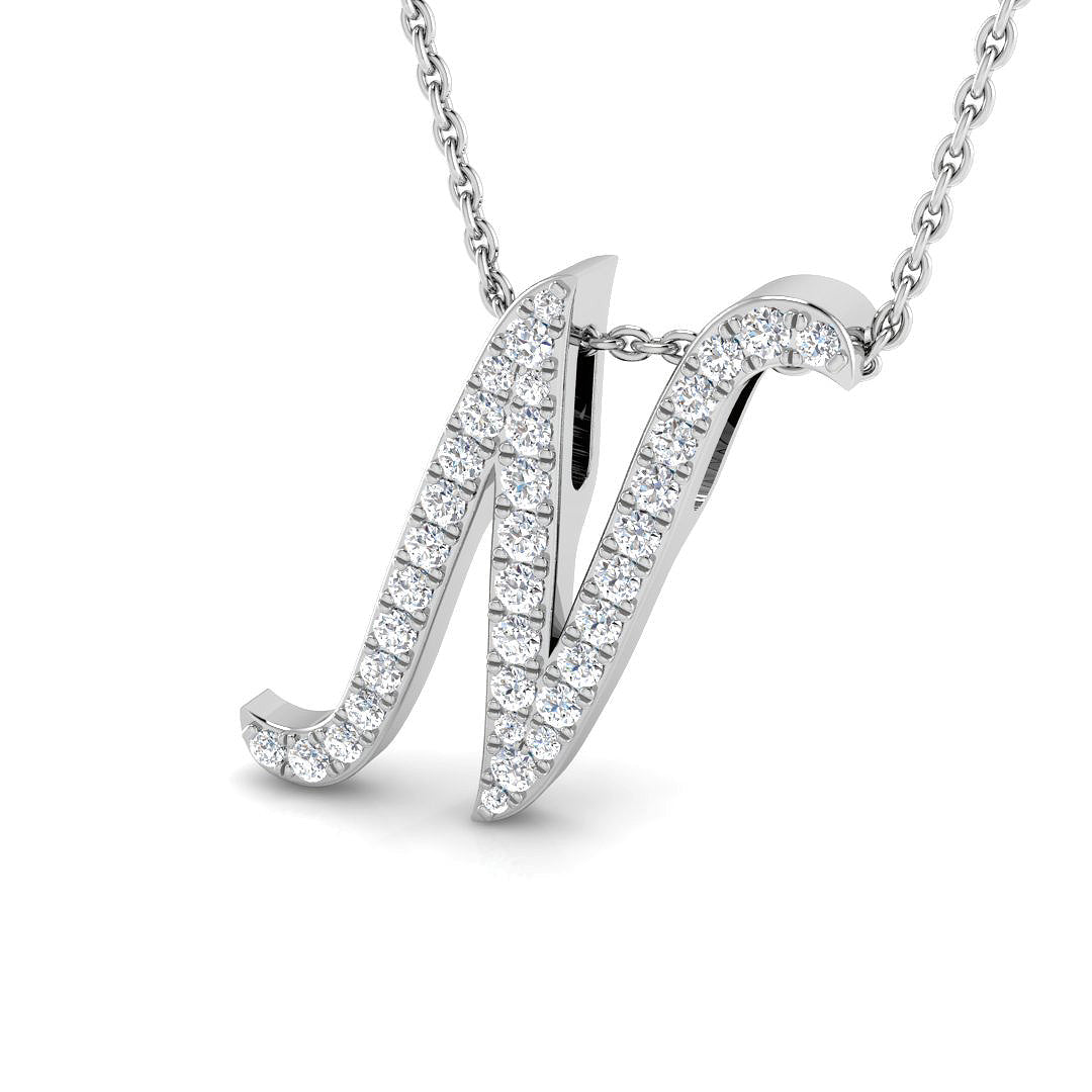9ct White Gold 0.30ct G SI2 Diamond Pendant