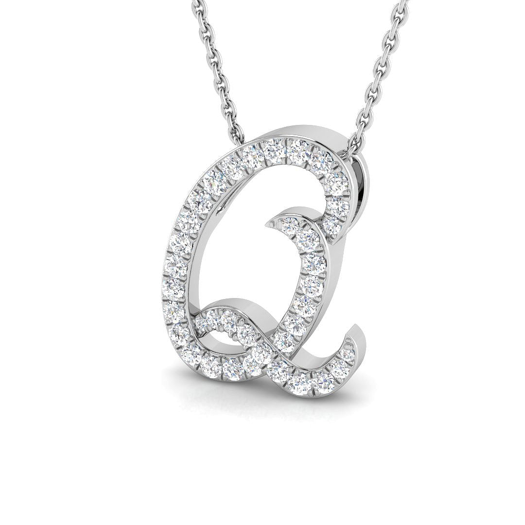9ct White Gold 0.34ct G SI2 Diamond Pendant