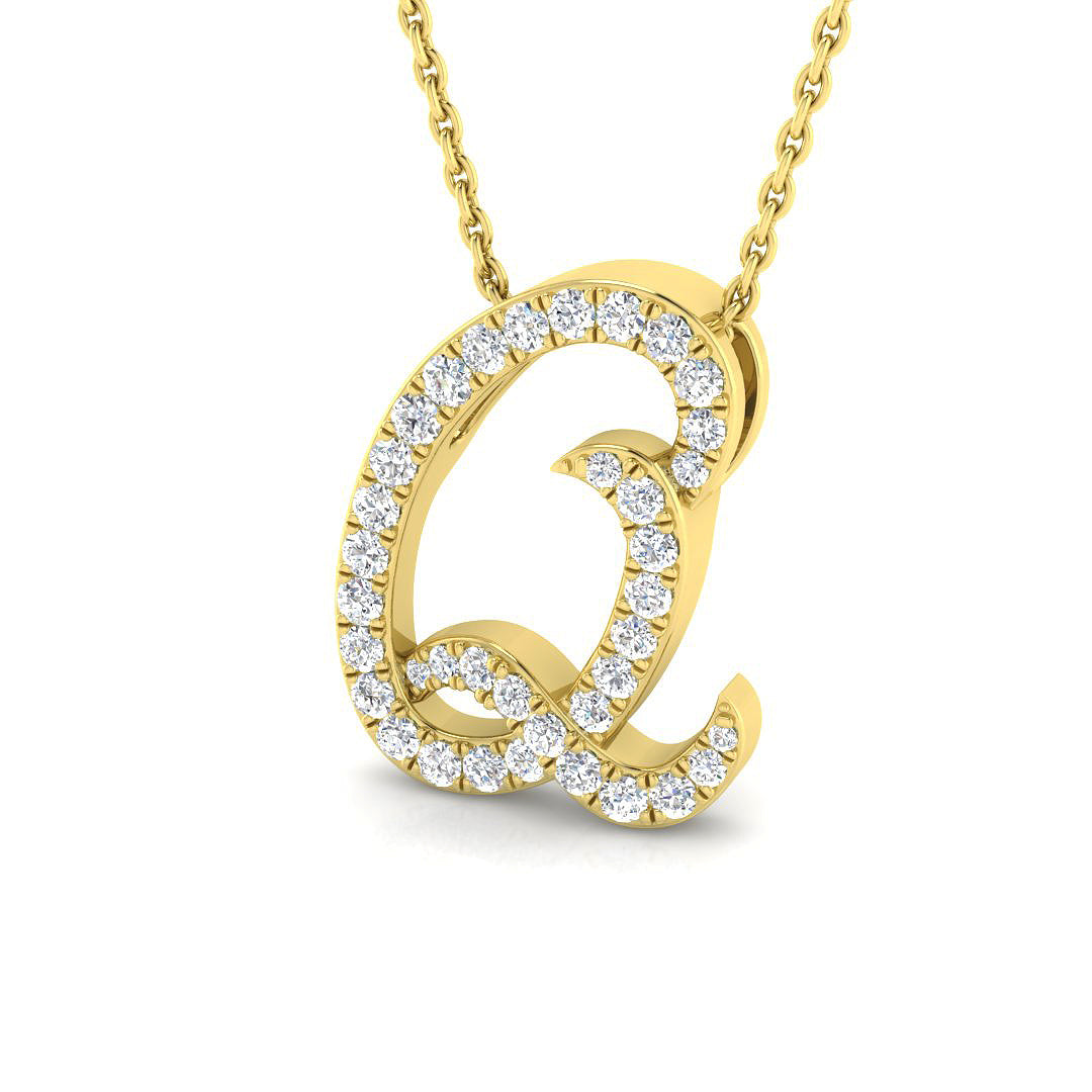 9ct Yellow Gold 0.34ct G SI2 Diamond Pendant
