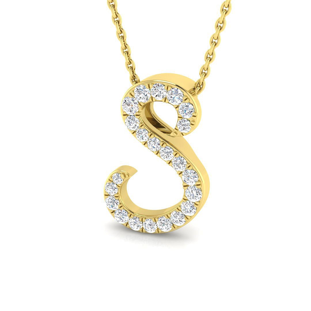 9ct Yellow Gold 0.27ct G SI2 Diamond Pendant