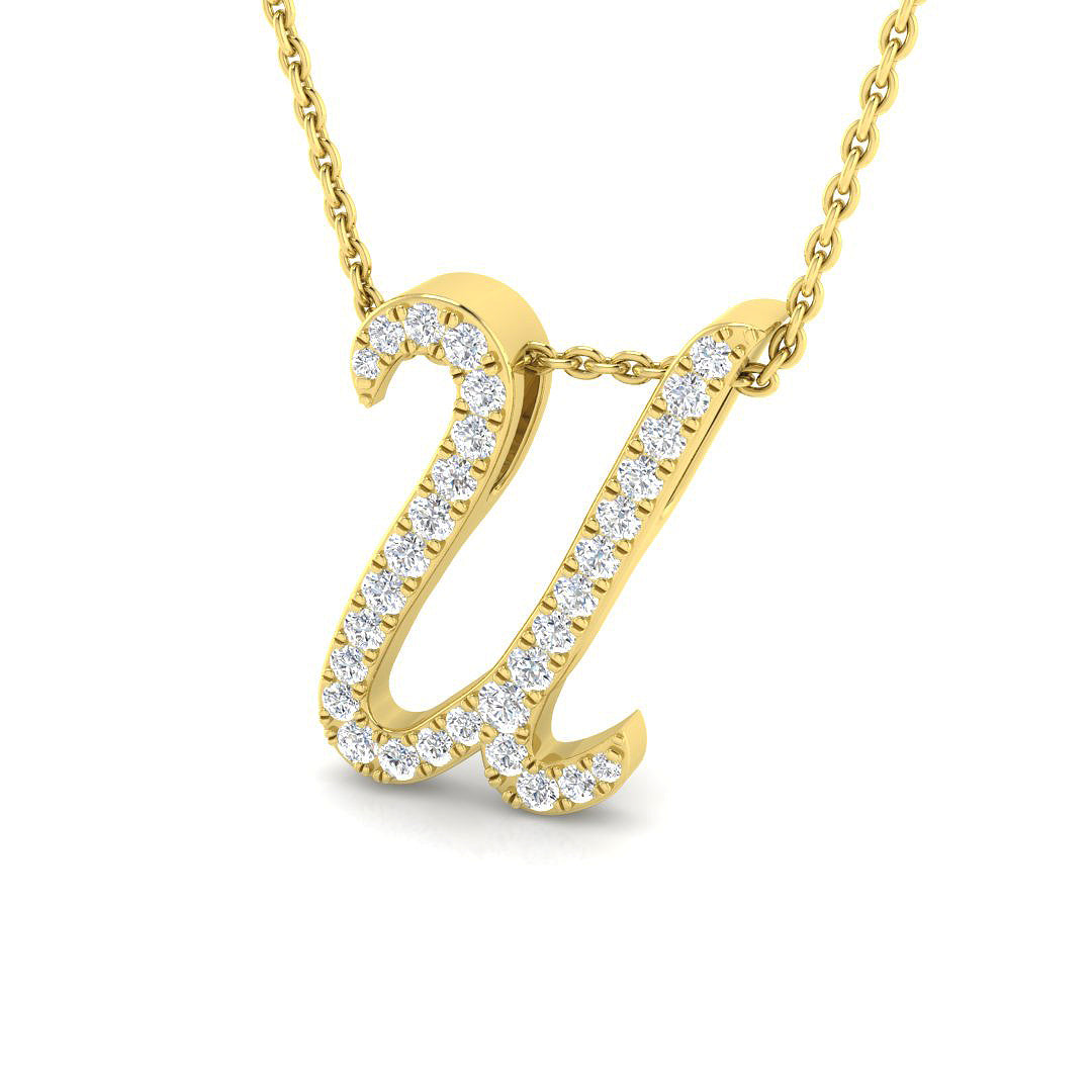 9ct Yellow Gold 0.28ct G SI2 Diamond Pendant