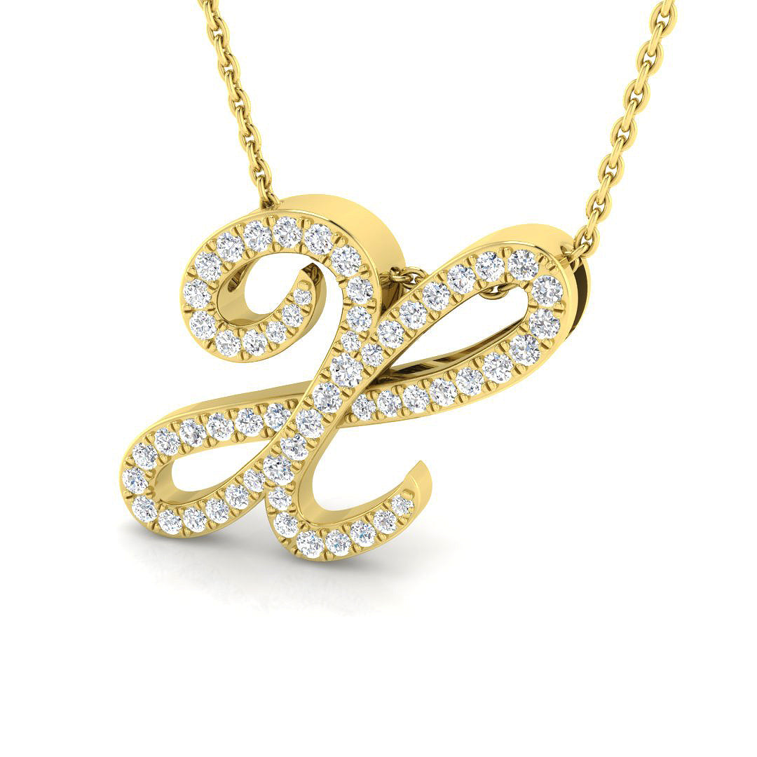 9ct Yellow Gold 0.46ct G SI2 Diamond Pendant