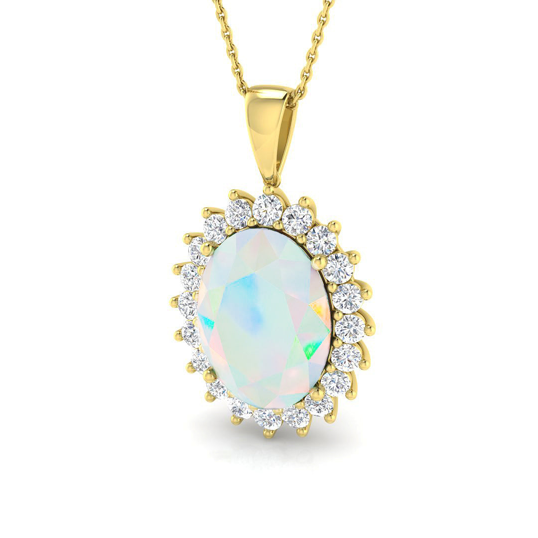 9ct Yellow Gold 6.95ct Opal Pendant